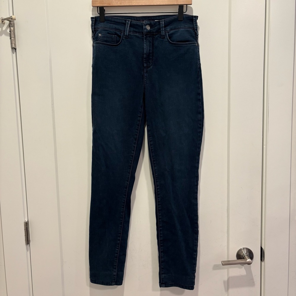 NYDJ Alina Uplift Skinny Jeans Dark Indigo Lift‎ Tuck Technology Size 8